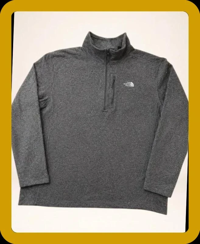Pull polaire The North Face 1/4 Zip gris chiné Homme L
